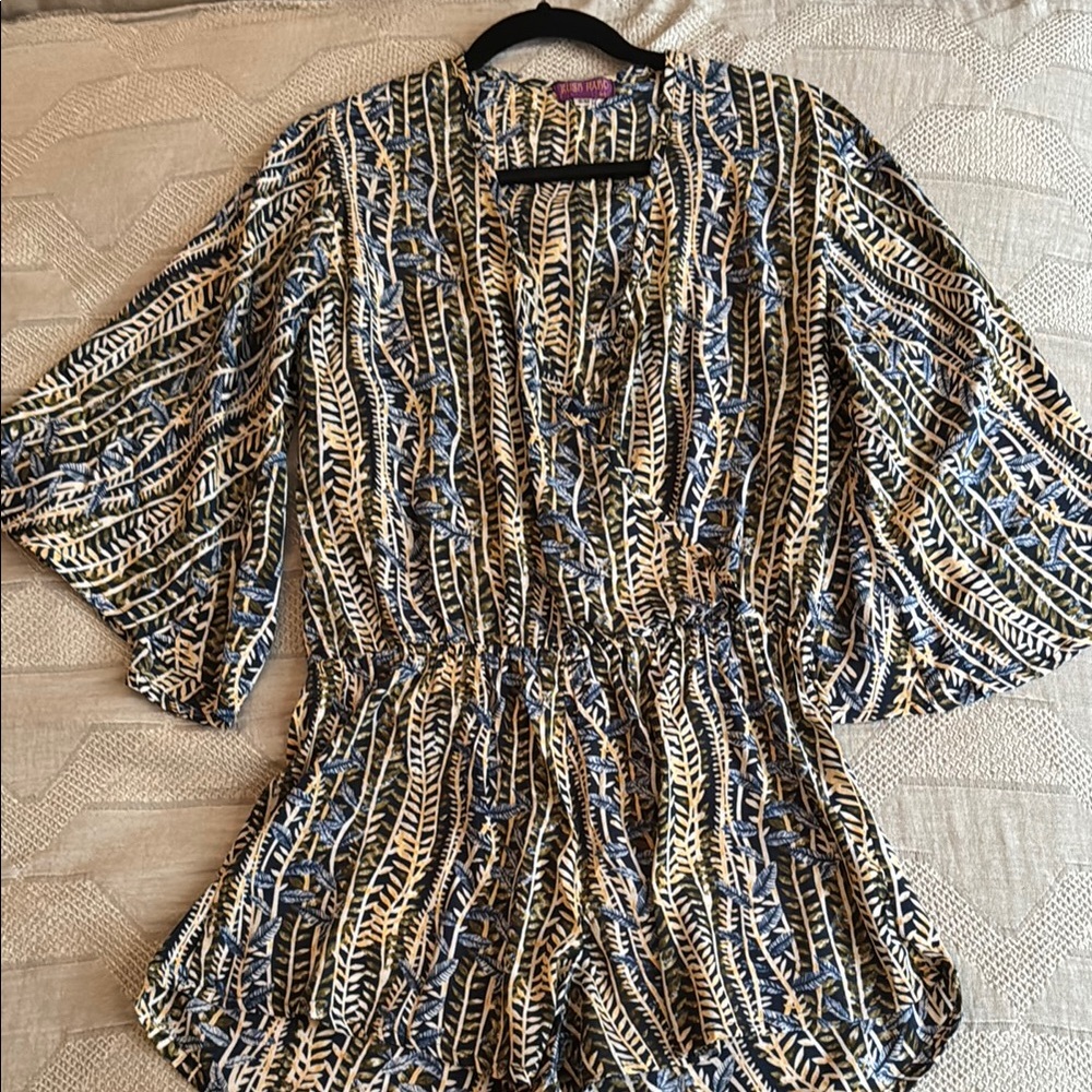 Kush Raho Ibiza Tropical Print Romper — Size S/M